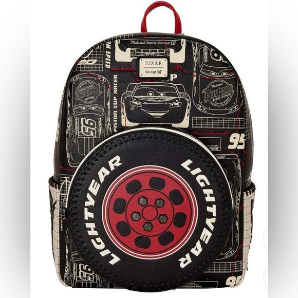 Loungefly Pixar Cars Lightning McQueen Full-Size Backpack - Picture 1 of 5